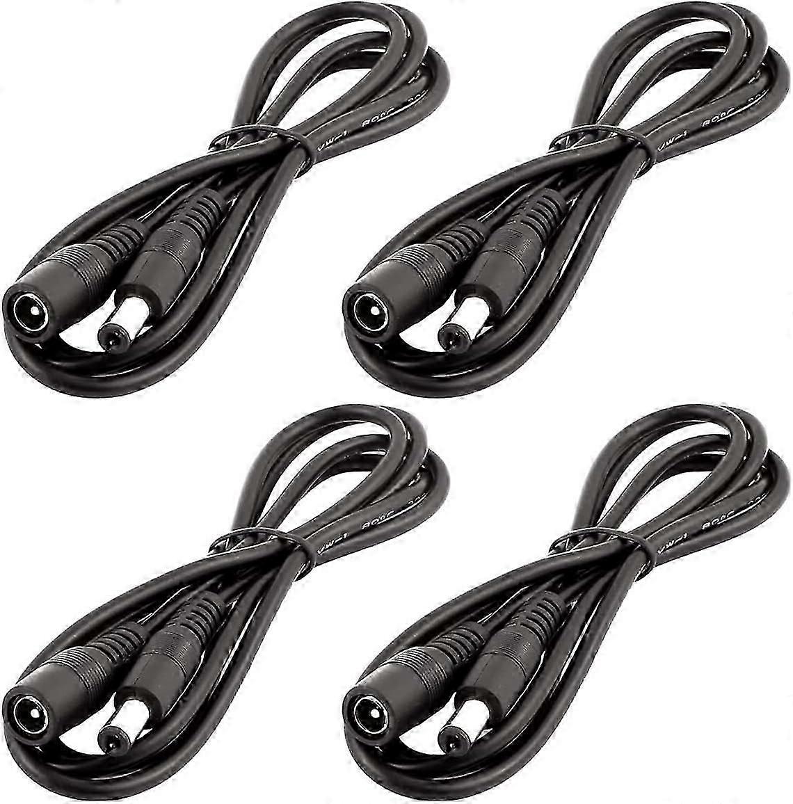 Cable de extensión de CC - Cable de alimentación macho a hembra (4 piezas, 1 m)