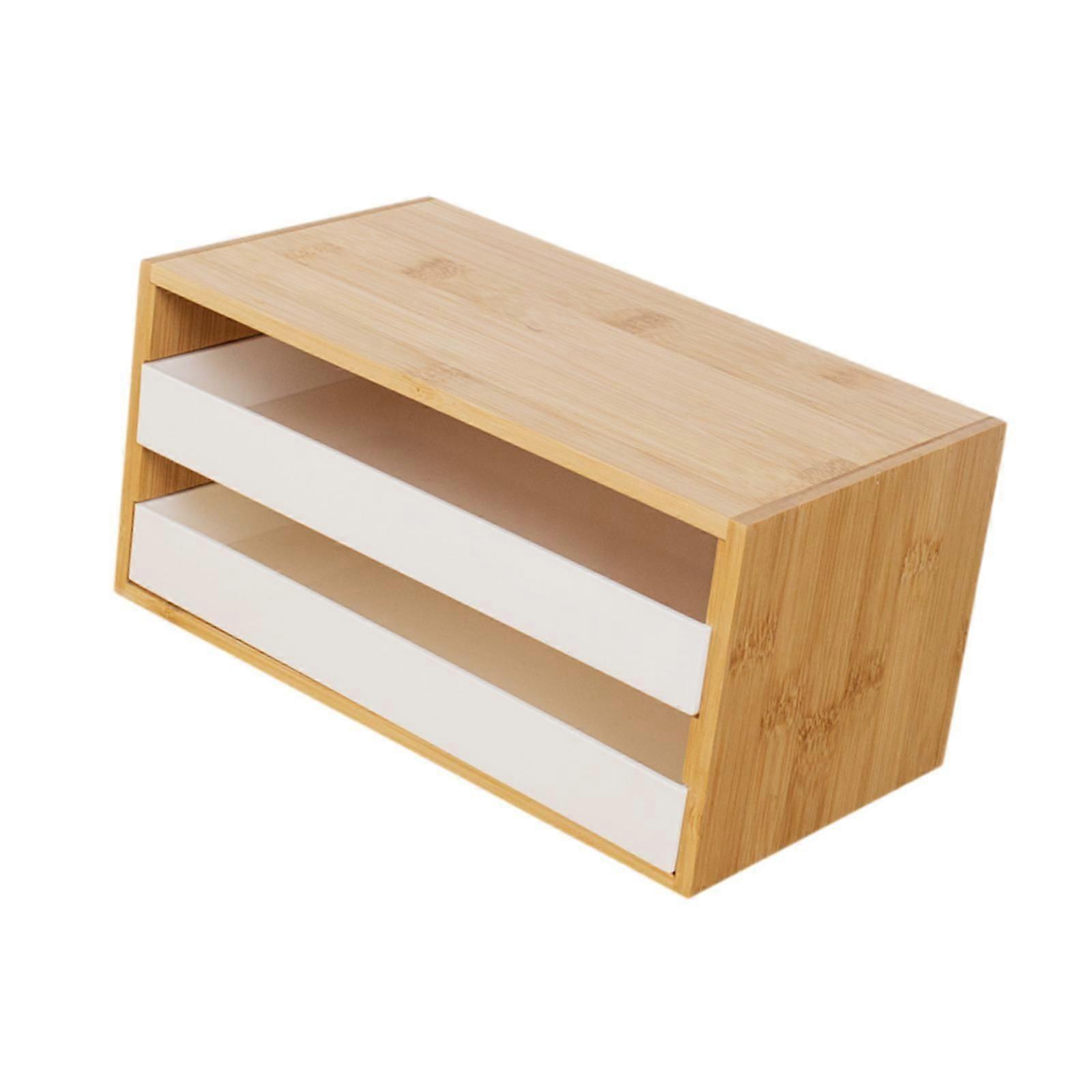 מארגן מגירות קוסמטיקה סל אחסון קוסמטיקה לחדר שינה סלון מעונות לבן