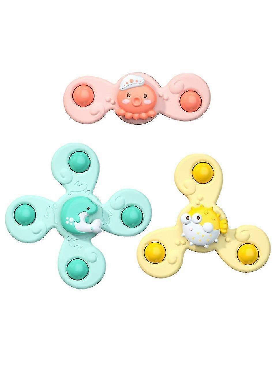 3pcs Fidget Spinners Suction Whirly Hand Spinner Fingertip Multi Color Kids Toy