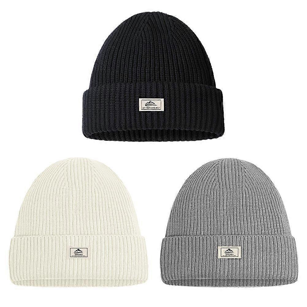 Man Winter Cotton Knitted Balaclava Hat Cold-Resistant Hat Windproof