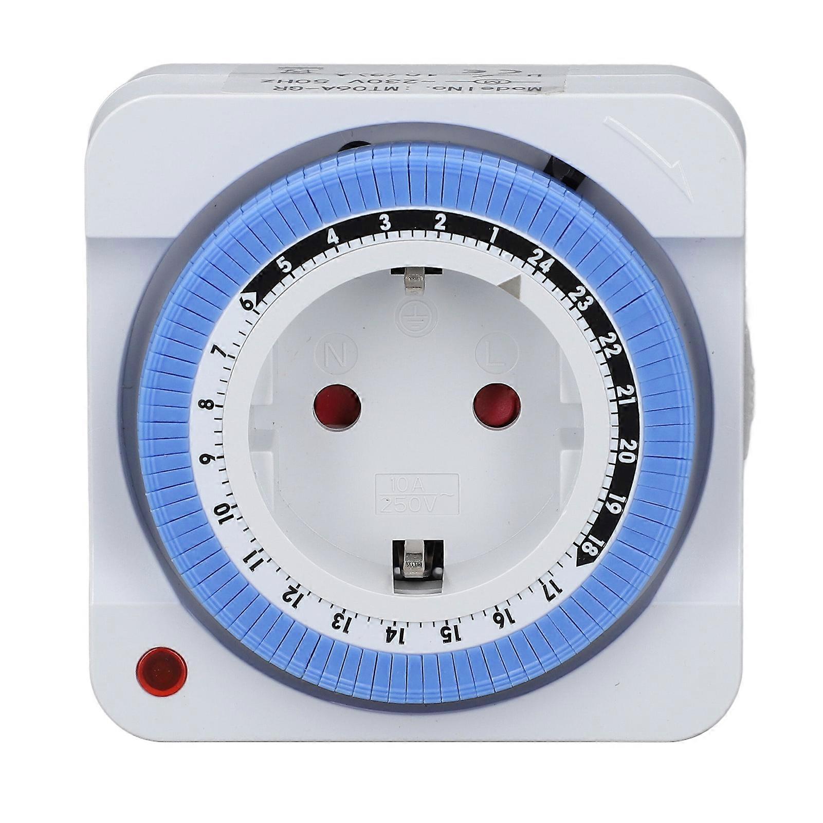 Timer Switch Socket Automatic Timing Light Outlet 24 Hour Mechanical Plug in Controller
