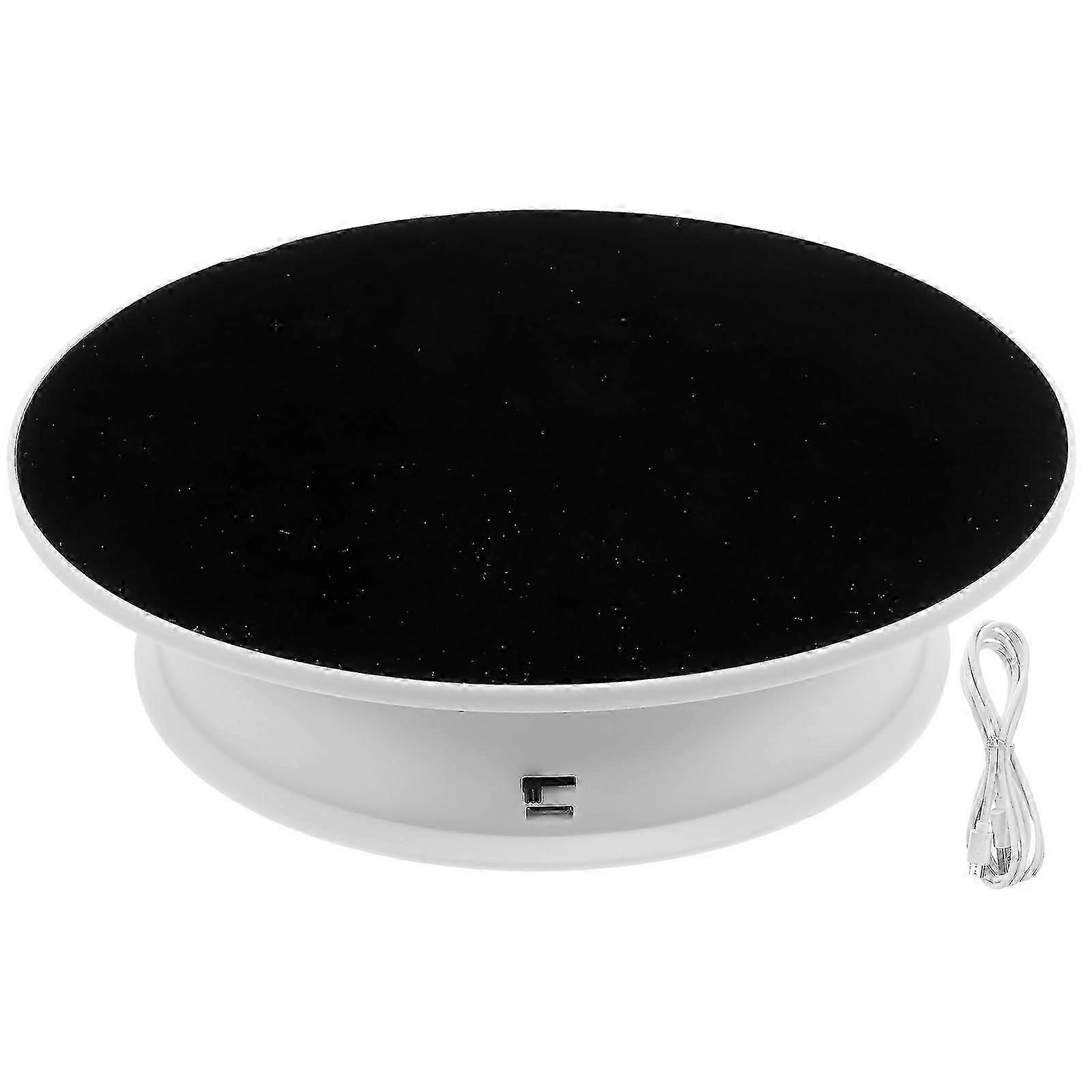 Tabletop Jewelry Collection Display Stand Round Rotatable Plate Electric Turntable For Displaying