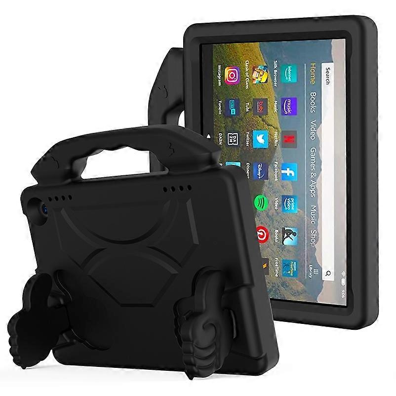 For Amazon Kindle Fire HD8 Plus (2020) EVA Material Children Flat Anti Falling Cover Protective Shell with Thumb Bracket