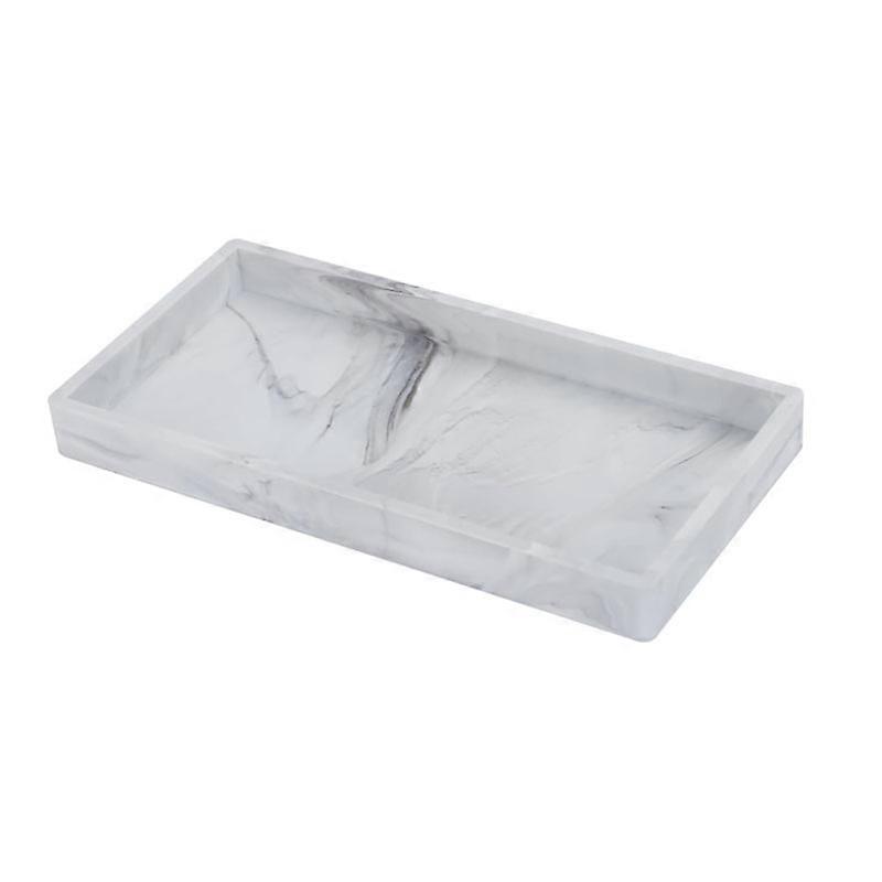 Silicone Bathroom Storage Tray, Imitation Marble Design