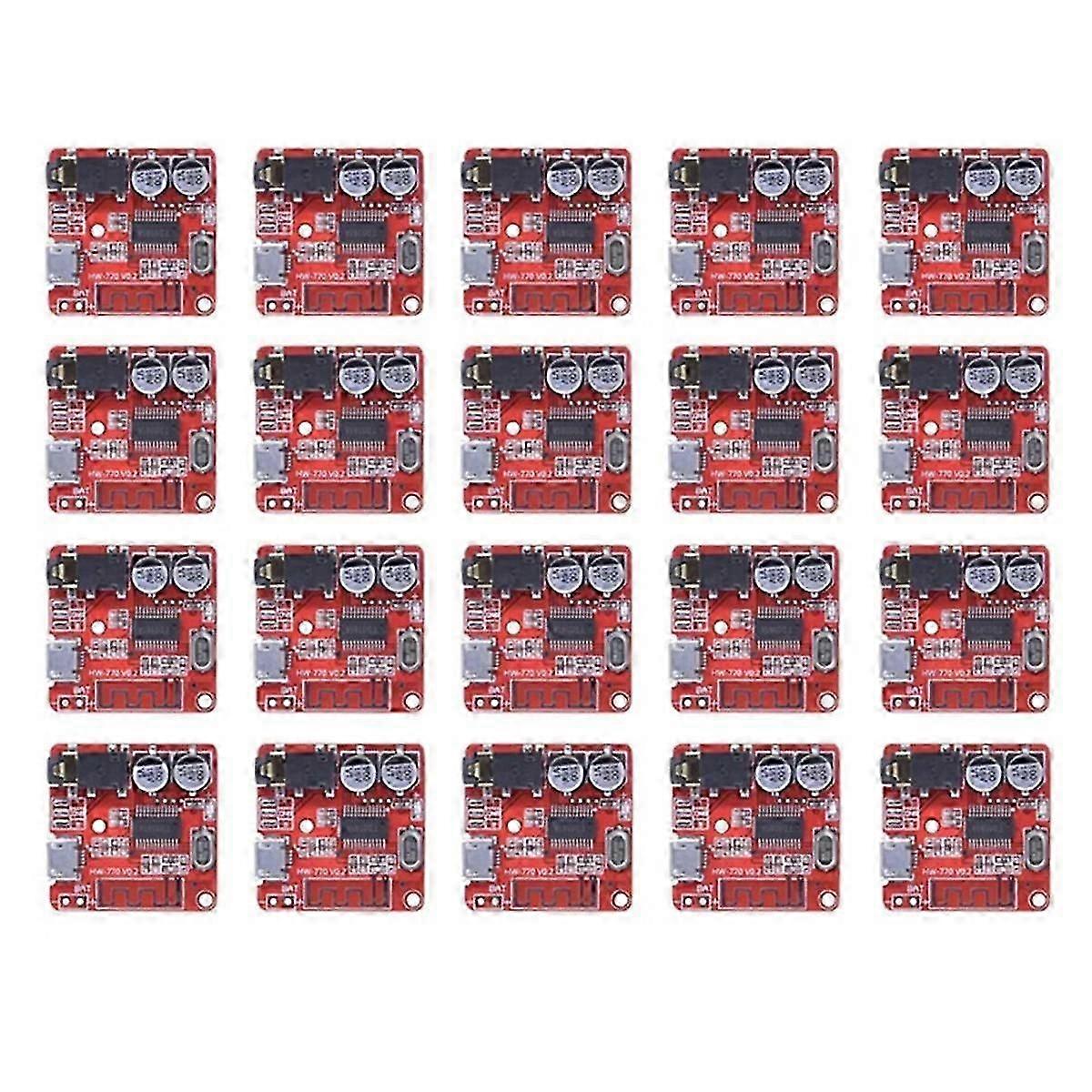 20PCS Bluetooth Audio Receiver Board MP3 Lossless Decoder Board Wireless Stereo Music Module 3.7-5V XY-BT-Mini