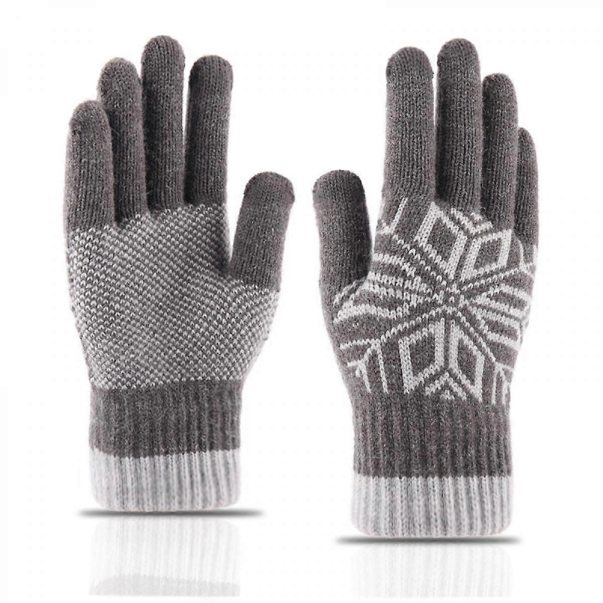 Touch Screen Winter Gloves Soft Warm Knit Mittens Windproof Texting Gloves