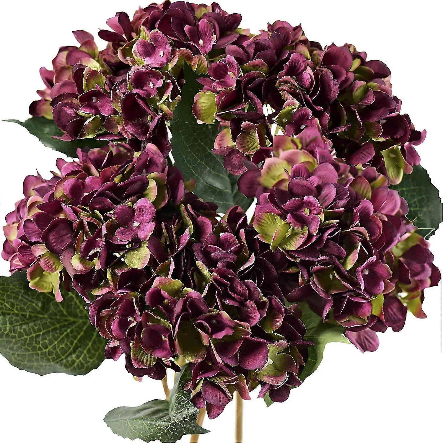 5 pz Seta Artificiale Ortensia Fiori Bouquet, Composizione Floreale Decorazione 47 cm