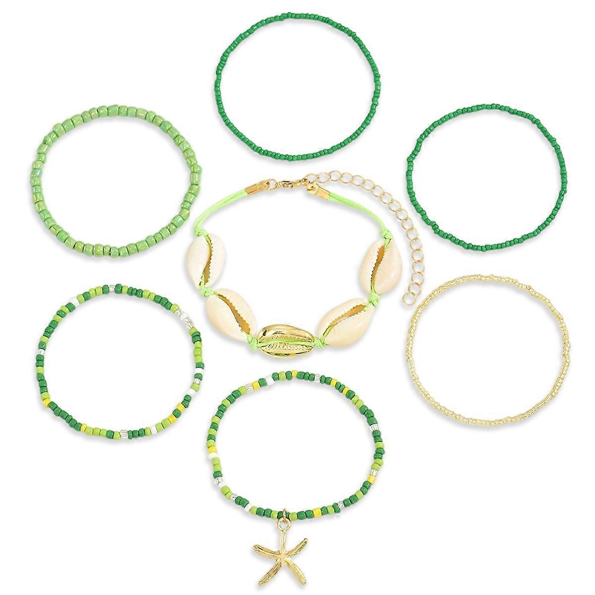 Bead Shell Anklet, Adjustable Foot Jewelry