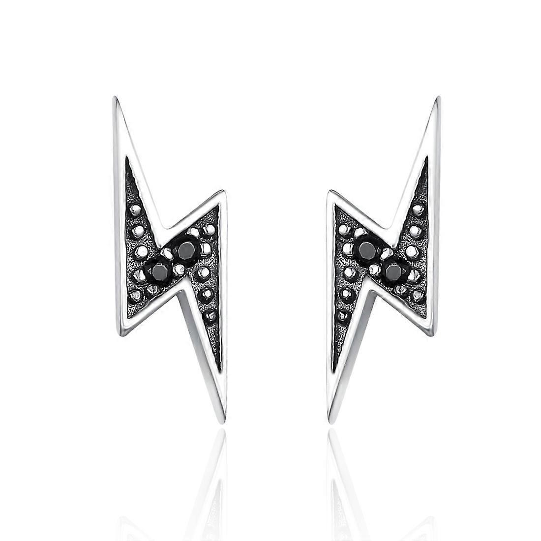 S925 Sterling Silver Stud Earrings Lightning Lady Diamond Earring SCE156