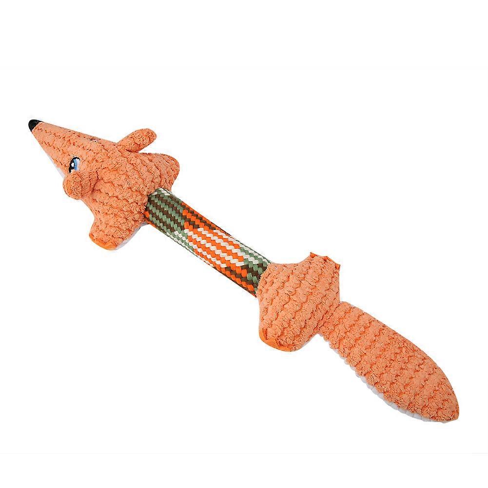 Fox Shape Pet Chewing Toy for Dogs, Teething Training Squeak Toy, Durable Rubber Material, Fun Interactive Design