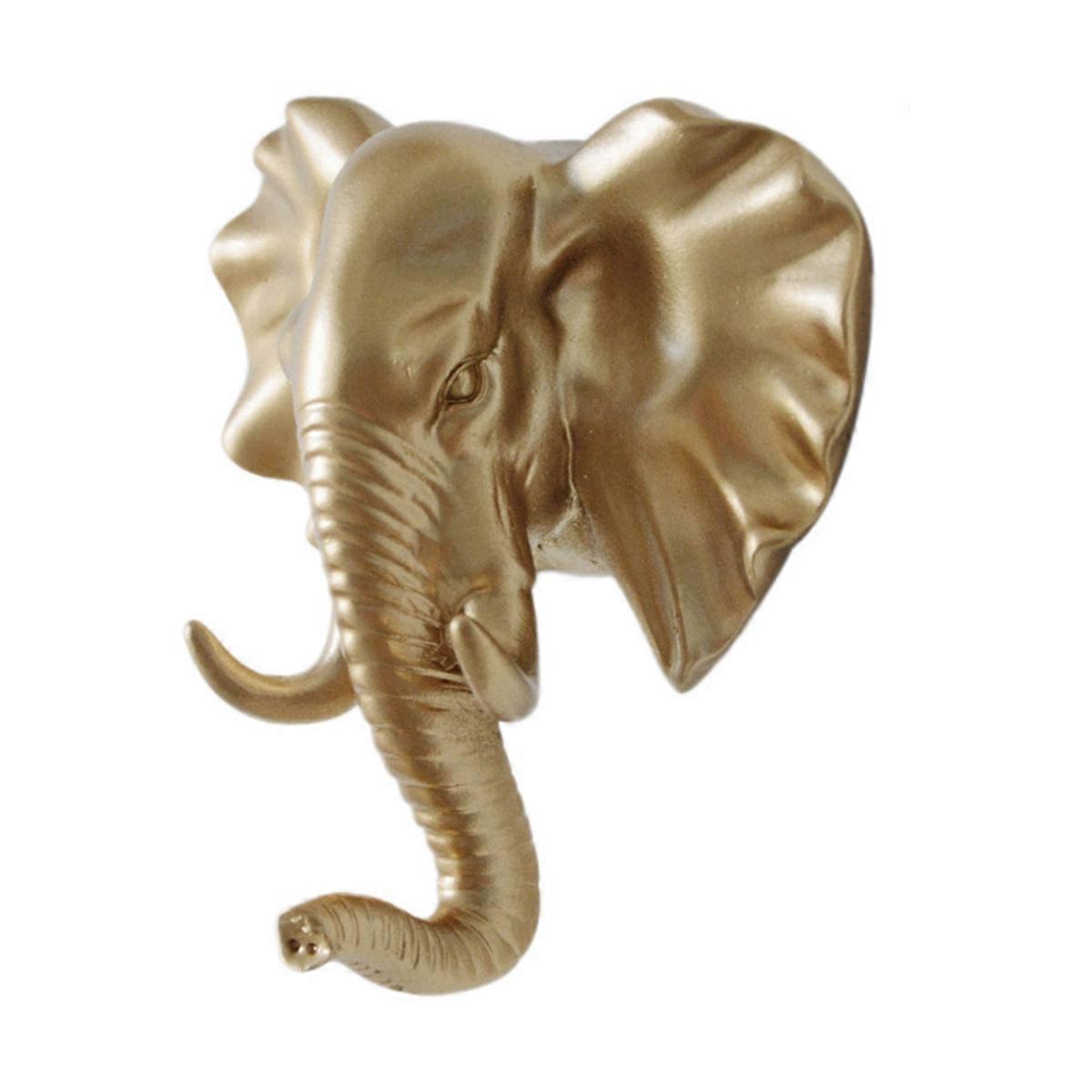 Wall Mounted Hooks Animal Head Rack Coat Caps Wall Hanger E