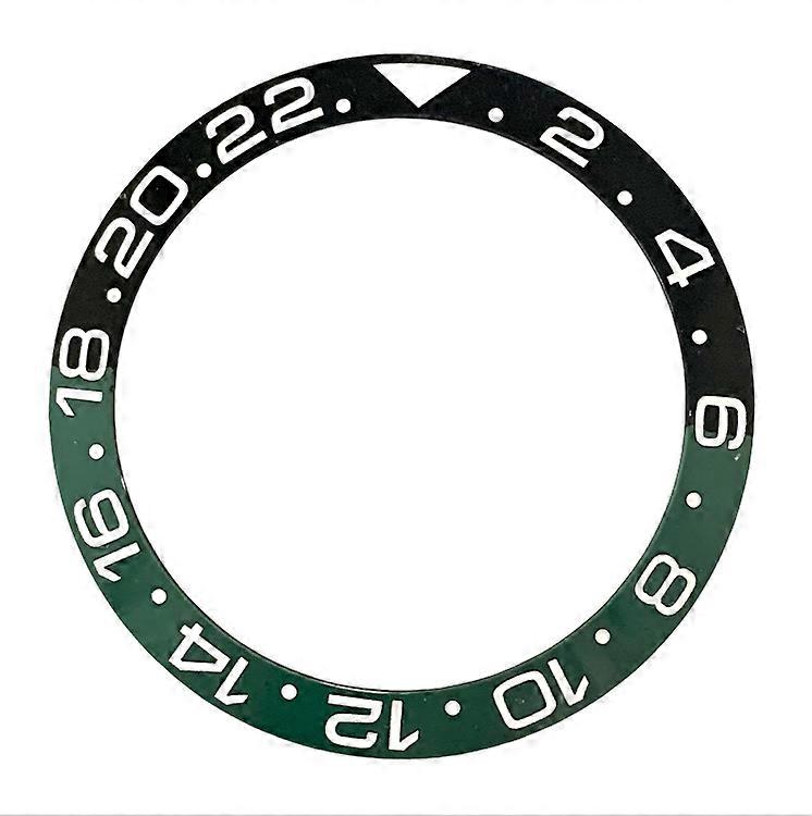 38mm Outer 30.5mm Inner Ceramic Bezel Insert GMT Black Green for Watch