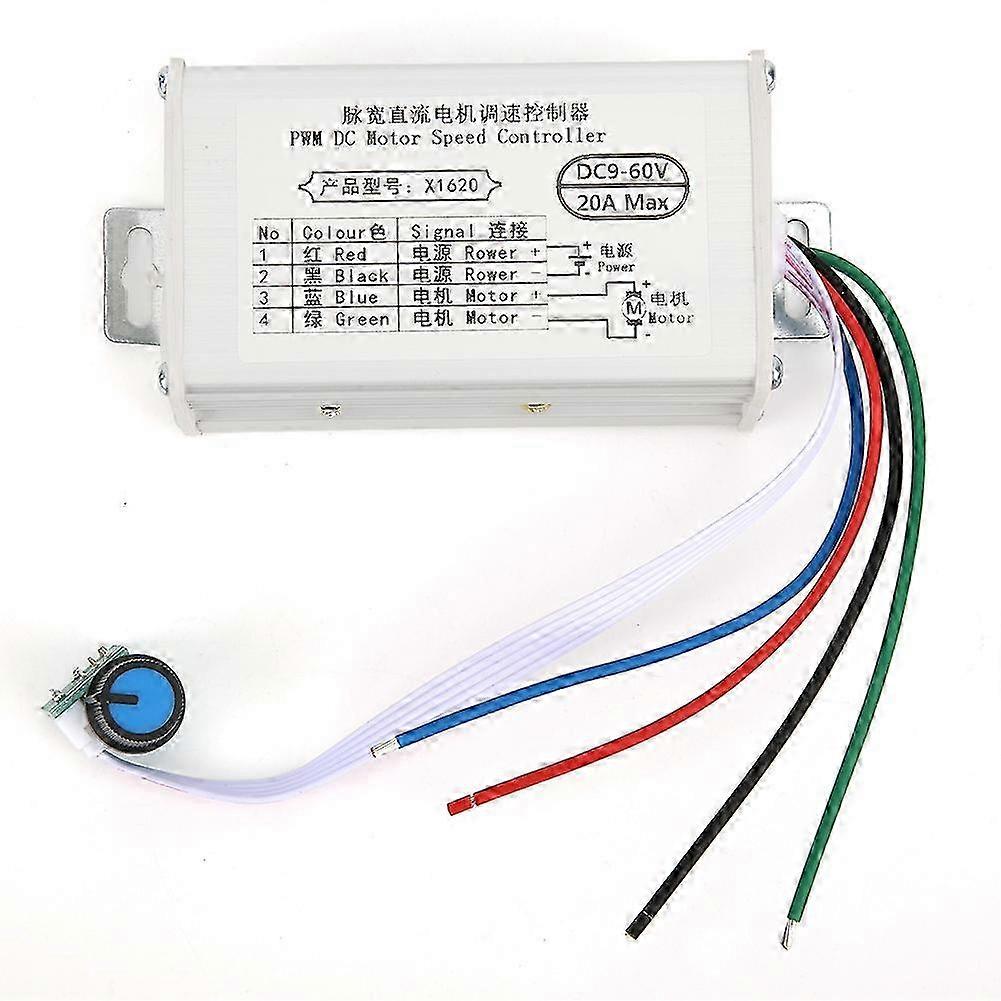 Brush DC Motor Controller Adjustable PWM Speed Control DC9-60V 10A/20A/30A20A