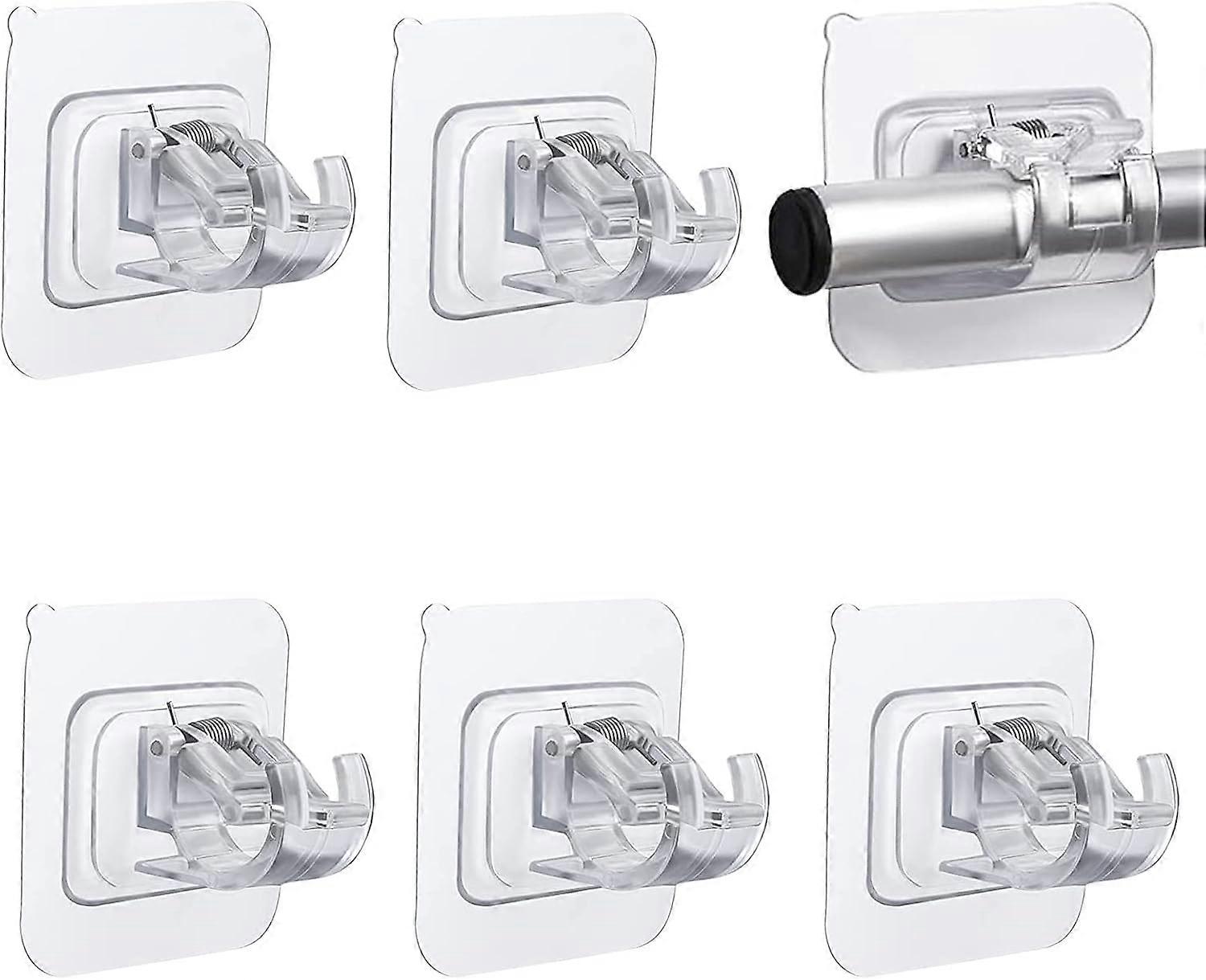 6 curtain rod brackets, no self-adhesive rod brackets for drill-stick curtain hooks or towel strips