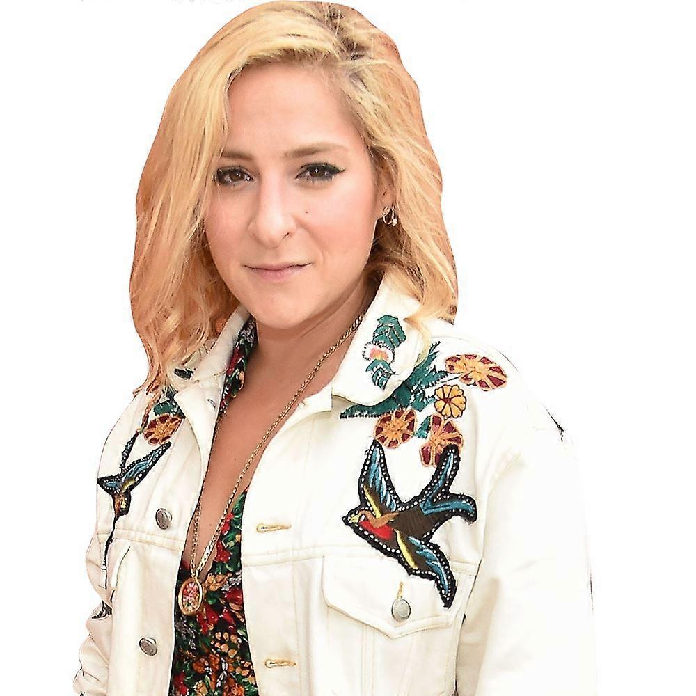 Marilou Berry (vit jacka) halvkropp kompis utskärning