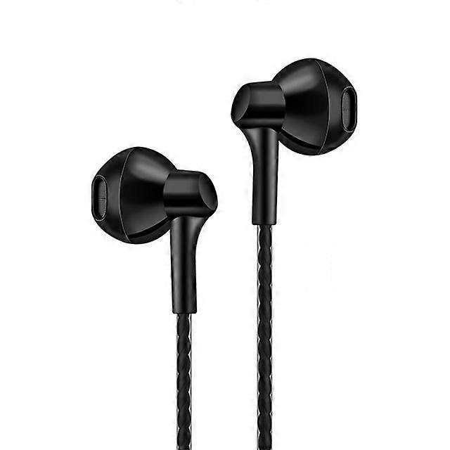 PTM P7 Stereo Wire-controlled Earphone with Microphone, Cable Length: 1.2m(Black)