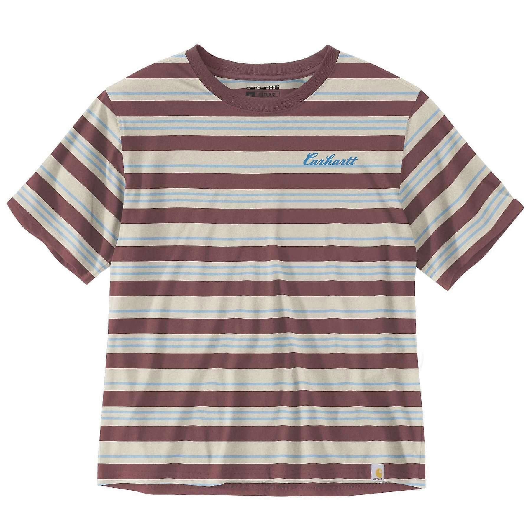 Carhartt Womens Tencel Fiber Series Striped Loose Fit Short-sleeve T-shirt 106908