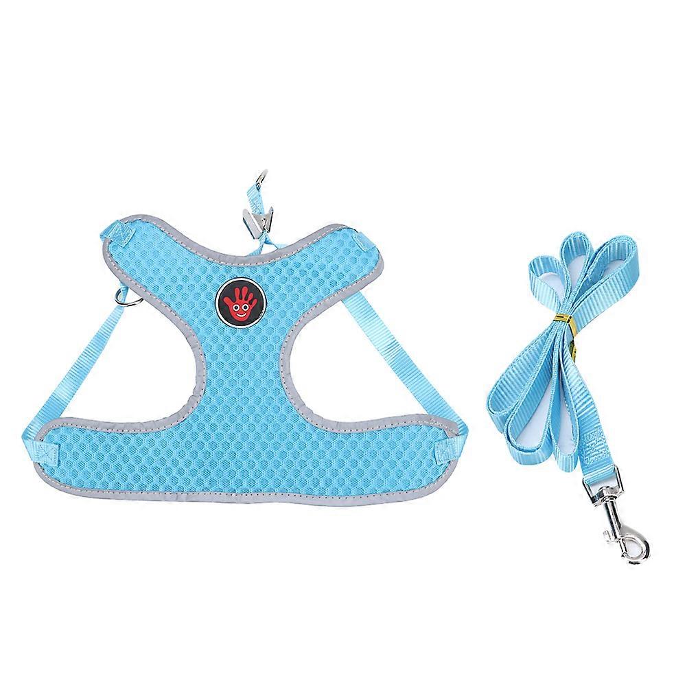 Polyester Breathable Mesh Vest style Pet Chest Strap Harness Pulling Traction Leash Rope for Dogs Cats