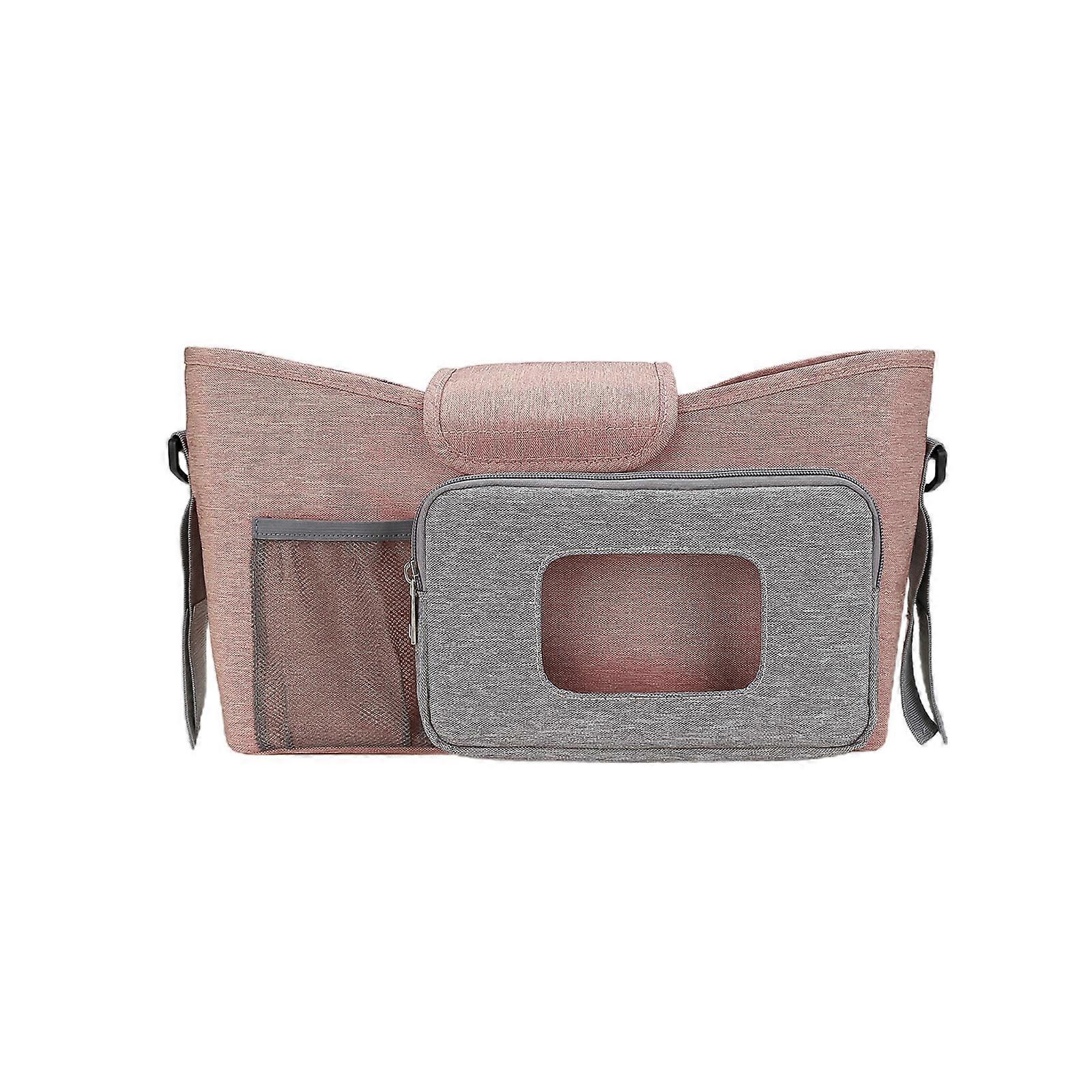 תיק עגלת תינוק ארגונית מחזיק בקבוק שקיות חיתול ליולדות חיתול אחסון תיק אביזרים לנייד עגלה ורוד