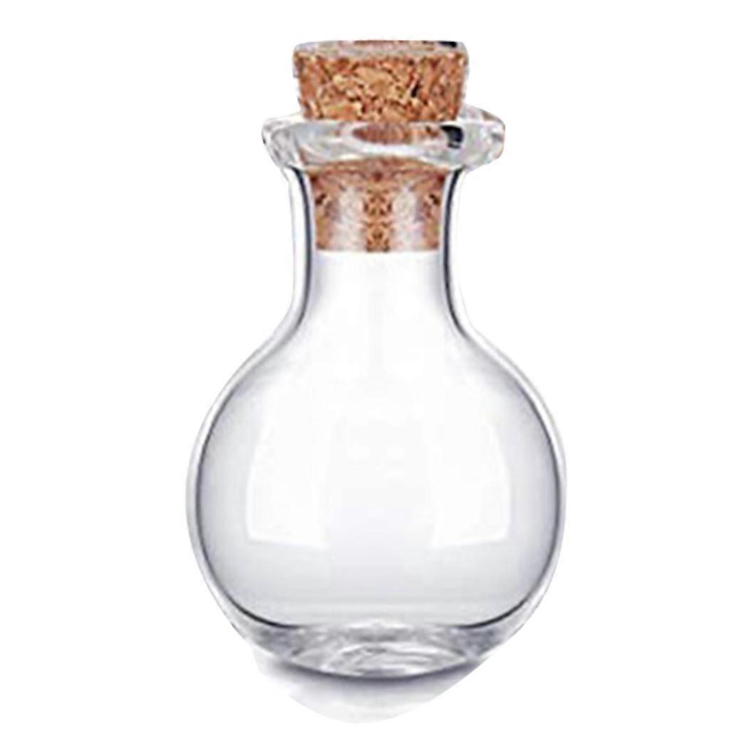 10Pcs Mini Glass Wishing Bottles with Cork Stoppers DIY Decoration Tiny Sample Jars Favors Small Vials Storage Container