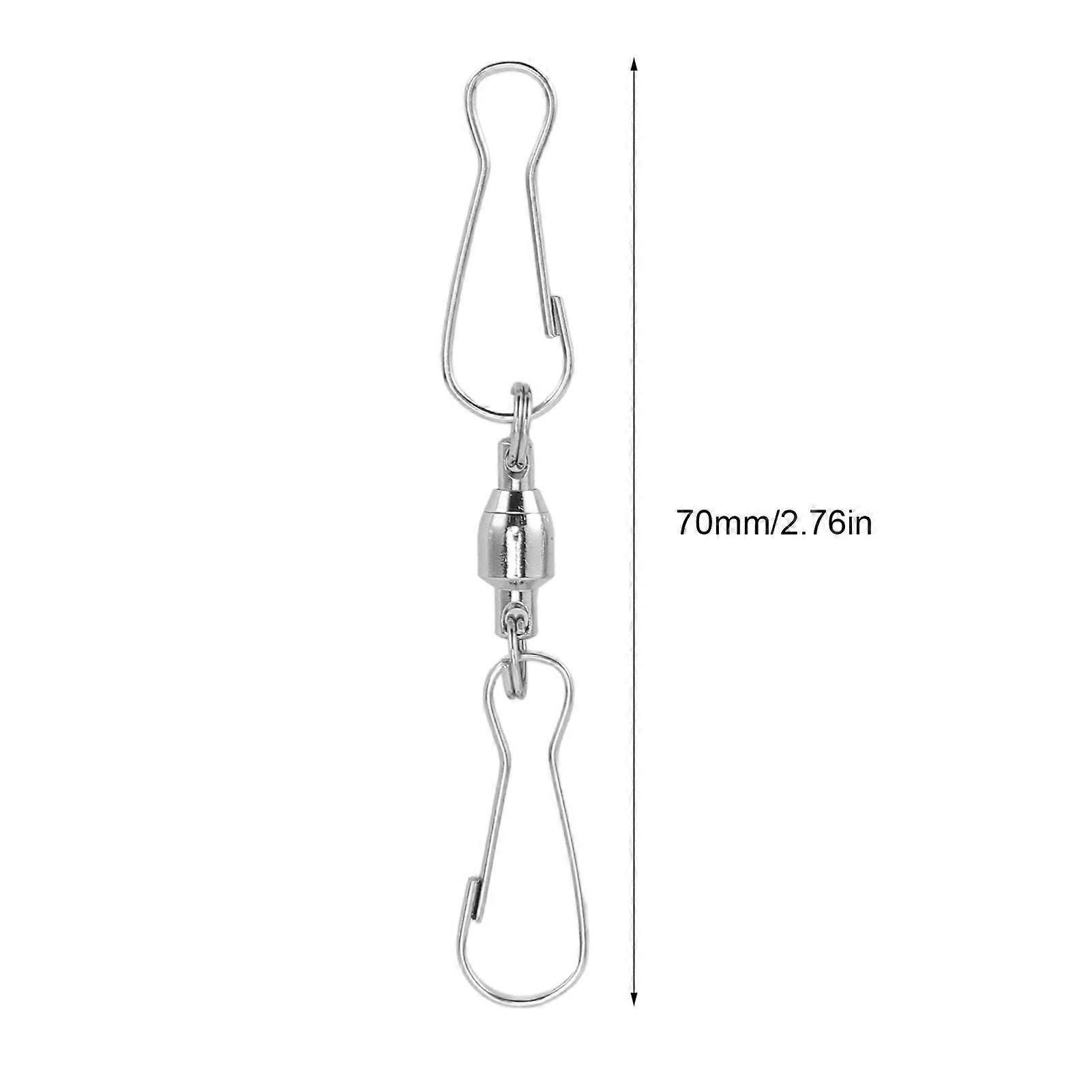 20 Pcs Stainless Steel Wind Chimes 360 Degree Rotating Double Clip for Weathervanes, Bird Feeders, Solar Lights, Flags, Silver
