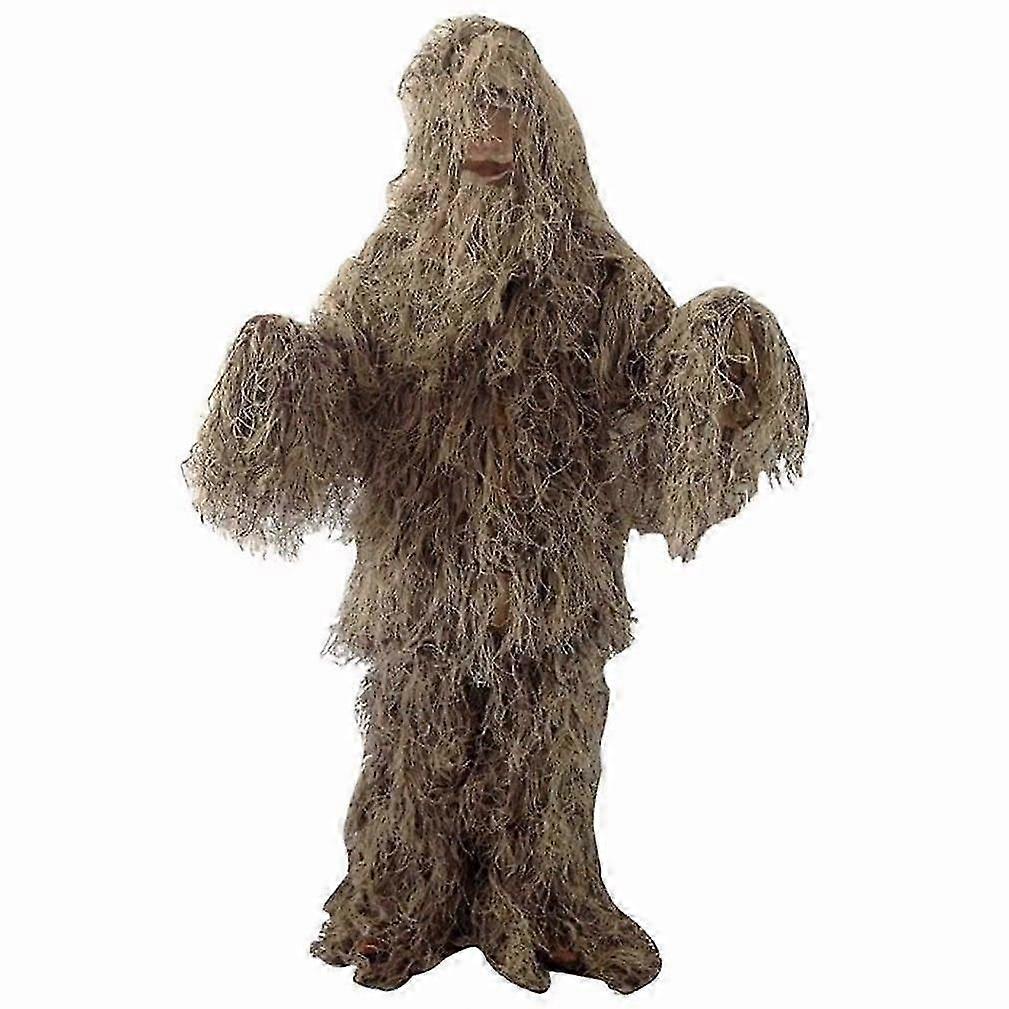 Ghillie Suit Jungle Camouflage Invisibility Cloak Camouflage Uniform Army Camouflage Uniform Chicken-Eating Tactical Military Camouflage Uniform CS Sn