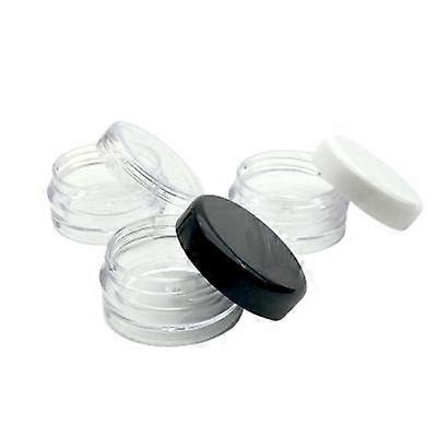 10pcs Empty Cosmetic Test Bottles Plastic Mini Clear Makeup Jars Containers for Face Cream Eyeshadow and Lip Balm