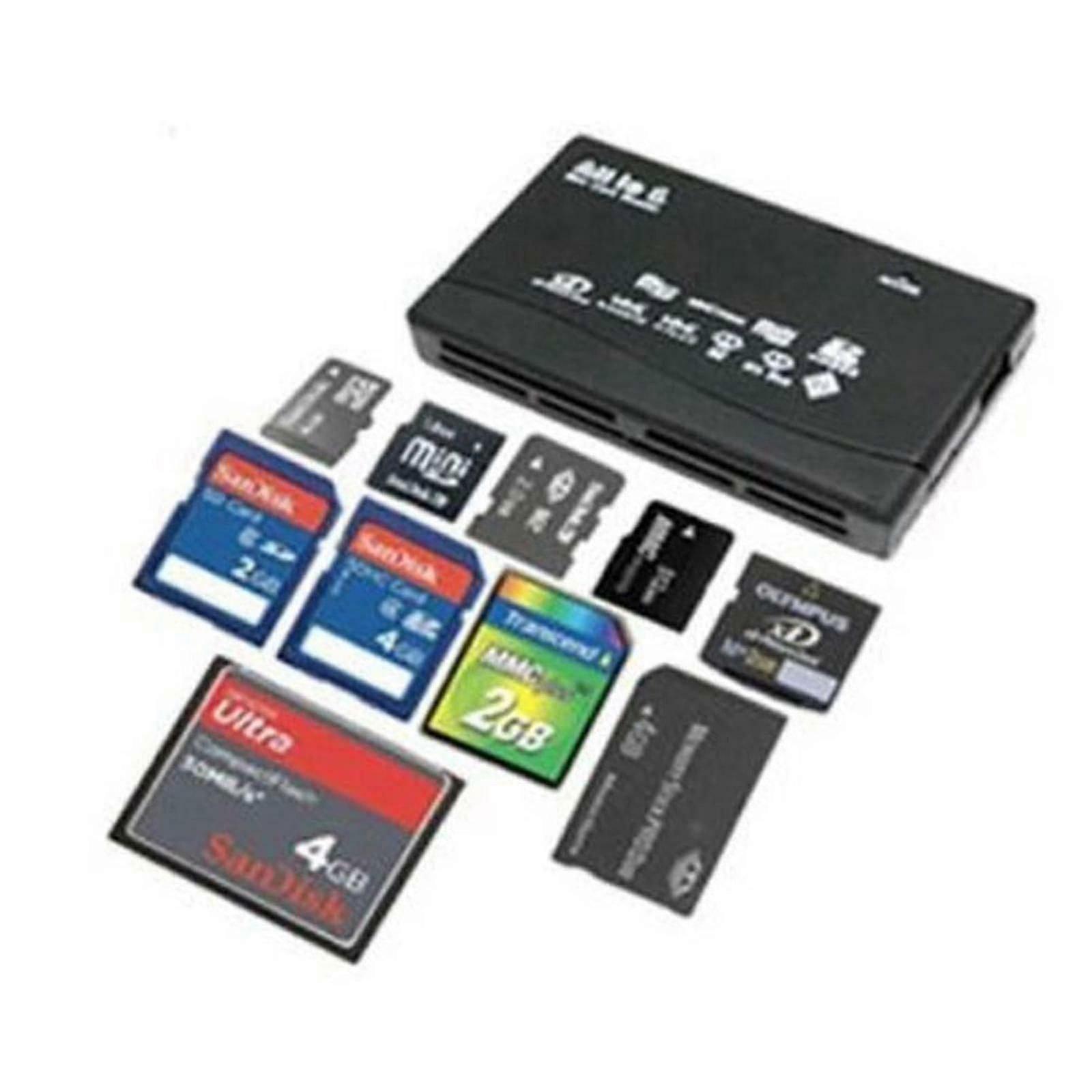 All In One 1 Memory Card Reader Usb External Sd Sdhc Mini Micro M2 Mmc Xd Cf Ms