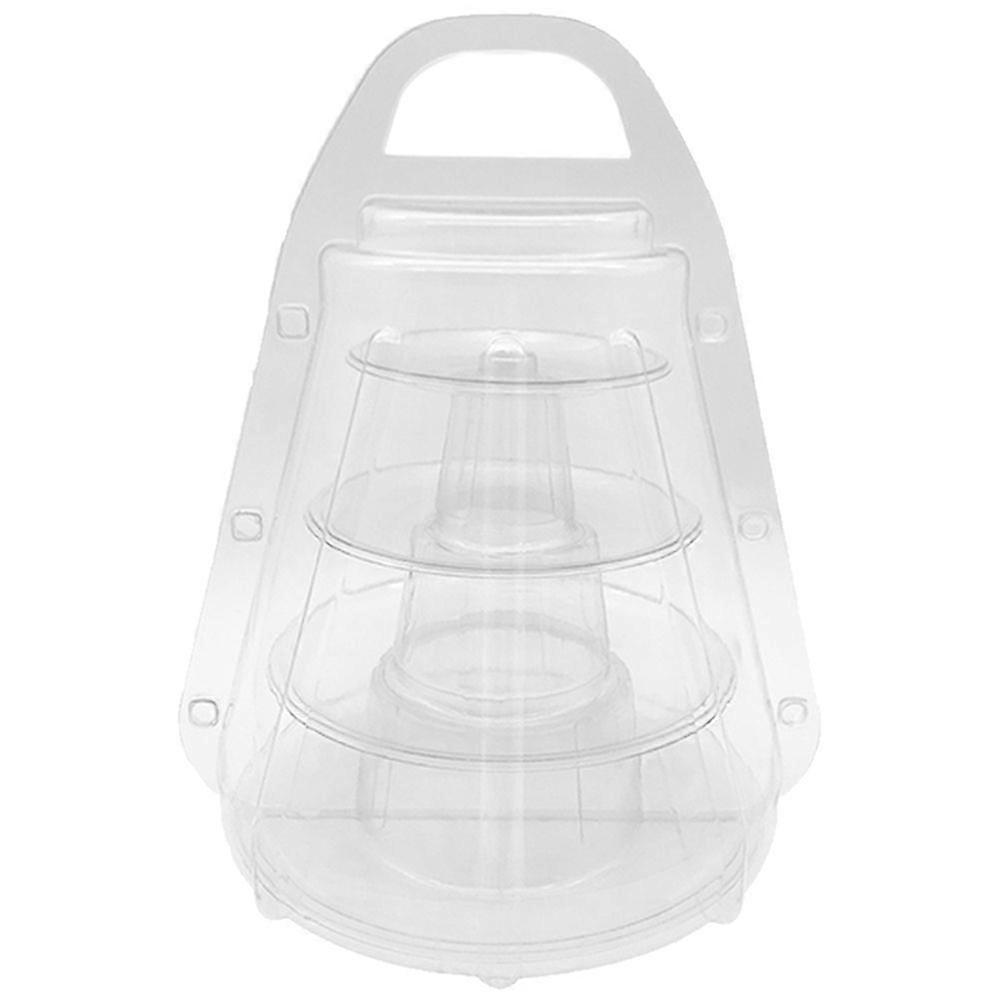 1 Set of Portable Macaroon Storage Box Four Layered Biscuits Rack Cake Holder