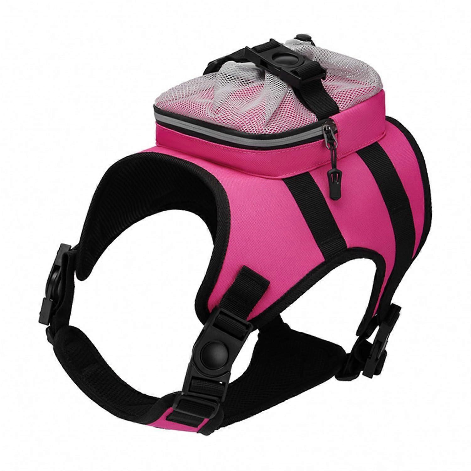Dog Harness Backpack,Backpack Dog Harness with Litter Bag Exit,Adjustable for Small Medium Dogs