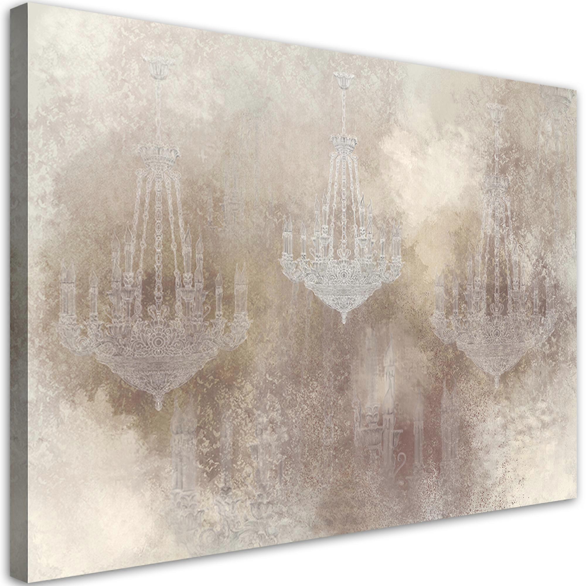 Lienzo, Lámpara de araña - 100x70