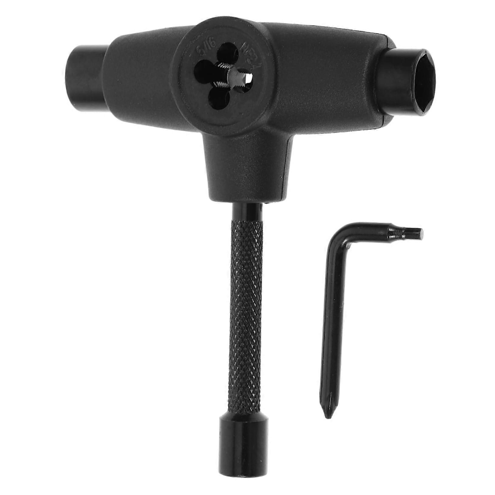 1Set Shape Skateboard Tool All in One Wrench for Skateboard Maintenance T Tool for Skateboard Assembly and Disassembly Finish