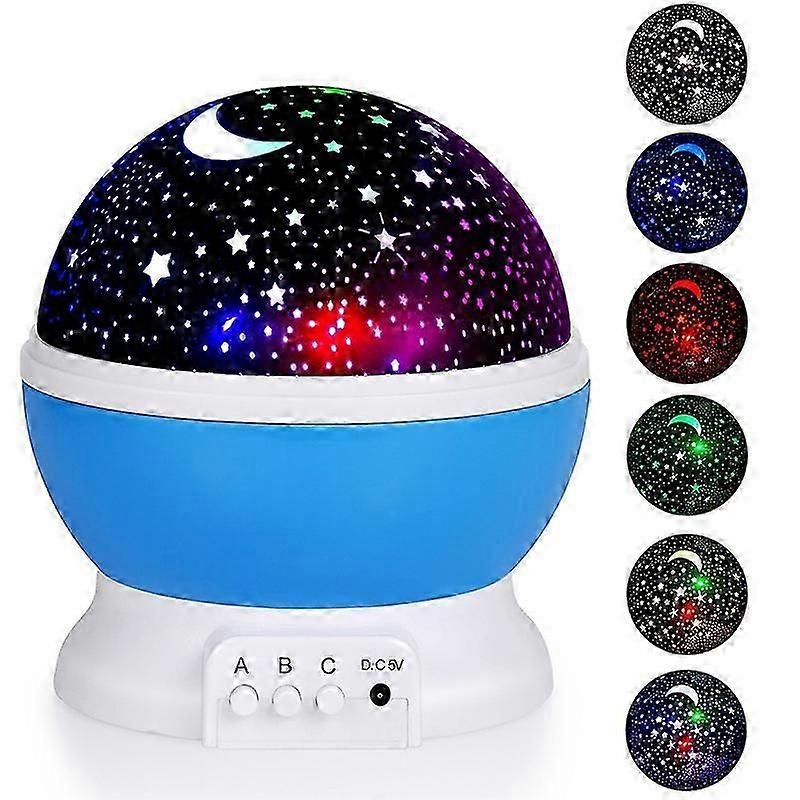 Night Light Projector, LED Star Moon Lamp Rotation Sky Projector Color Changing 360 Degree Rotating Romantic Star Projector