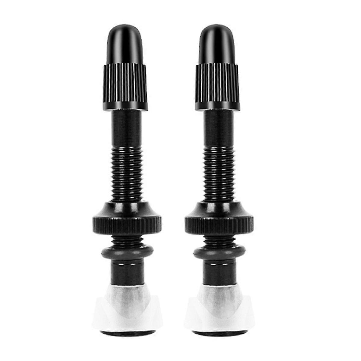 2pcs Bicycle Valve 40mm Mountain Road Bike Tubeless Tires Conversion Anodize Aluminum Alloy Sealant