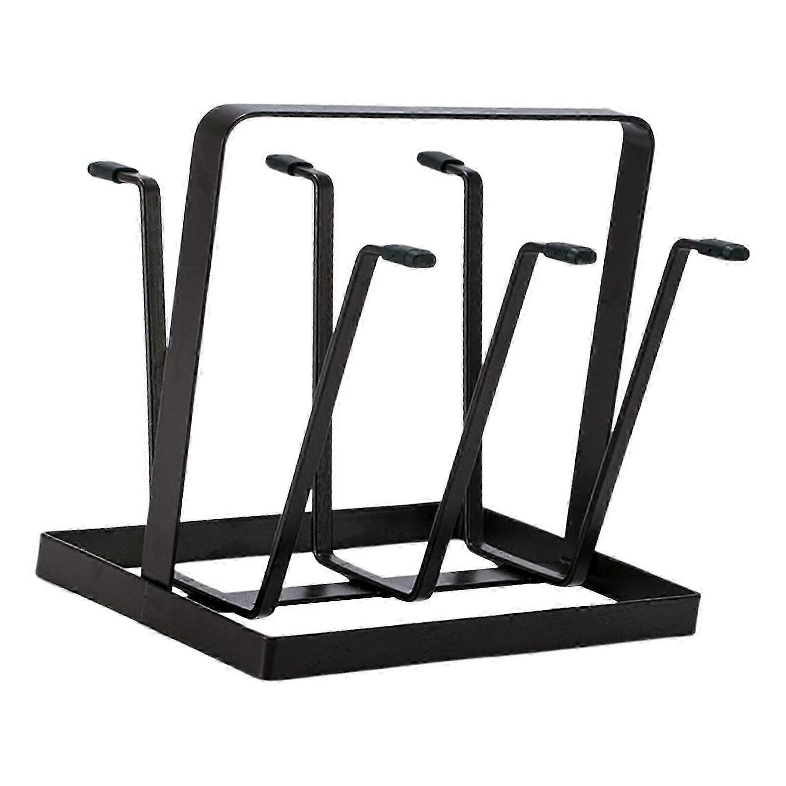 6-Hook Steel Hanging Drying Rack for Bottles Cups Utensils, Rust-Resistant Kitchen Organizer