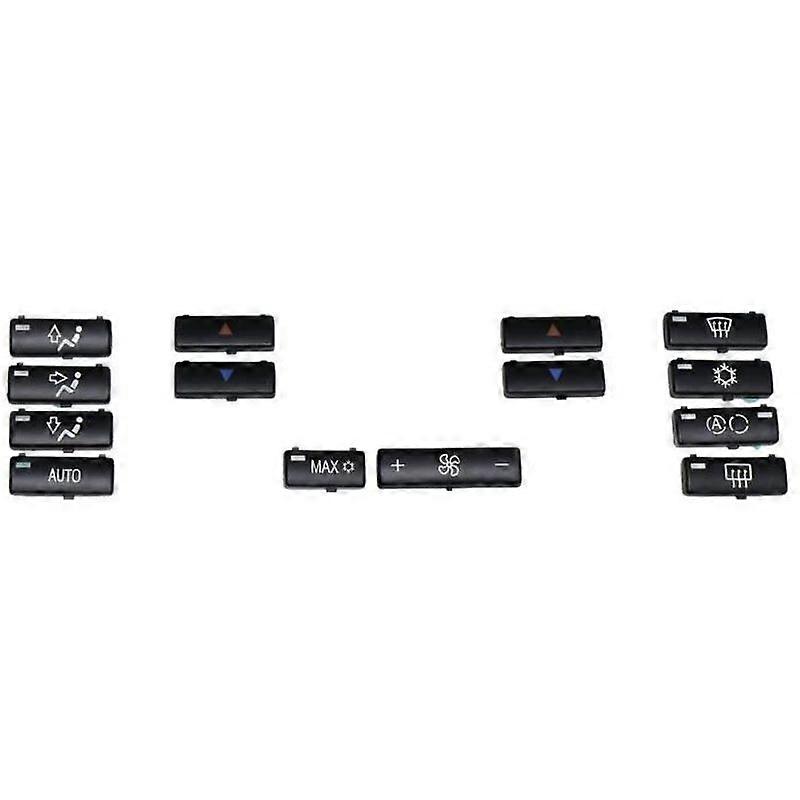 14 Button Car Key Cap Air Conditioner A - C Control Panel Switch Button Key Cover for BMW E39 E53 525I