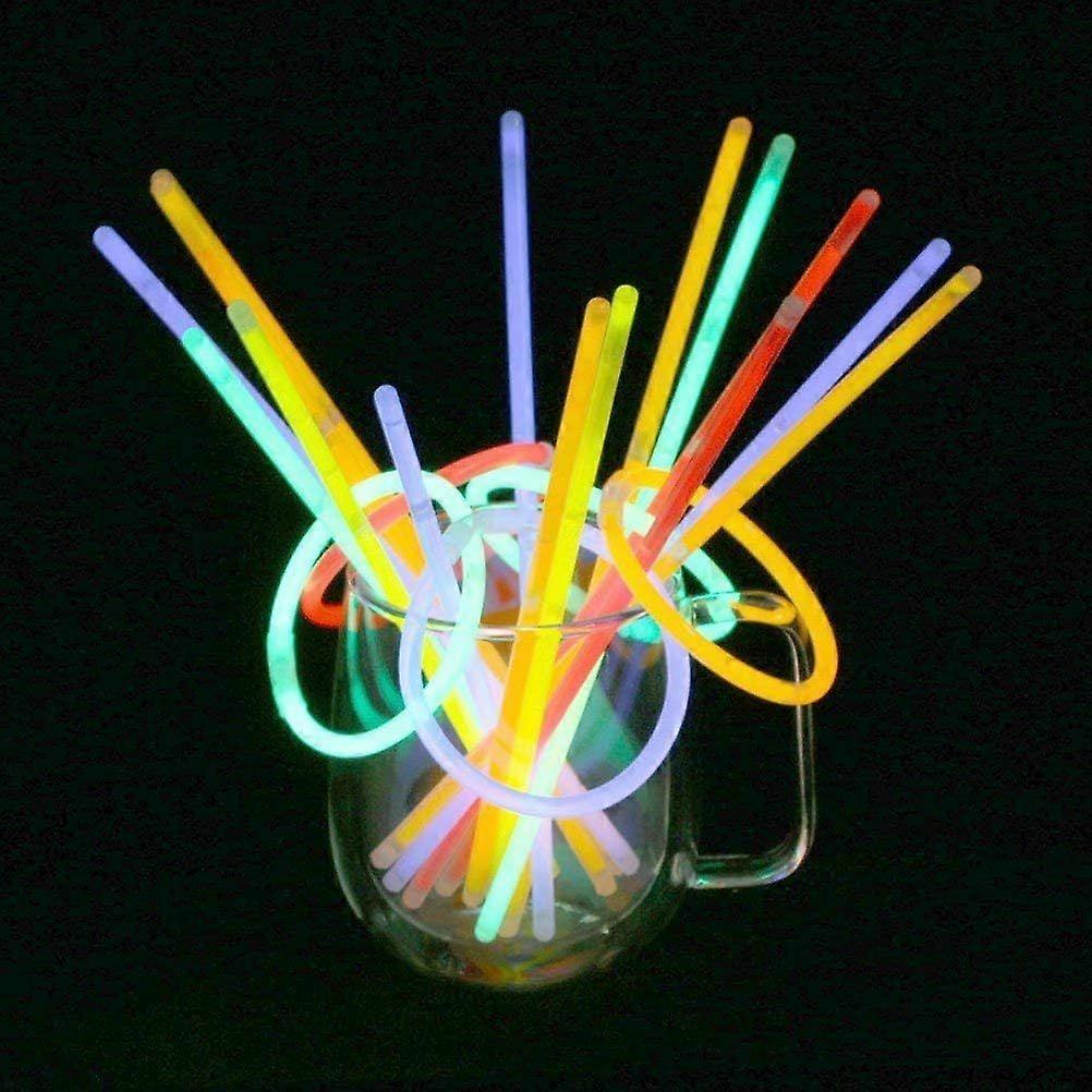 100 glow sticks, 5 glow bracelets in different colors for carnival, party, birthday