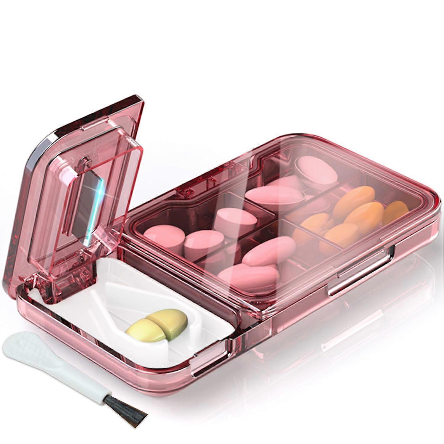 Pill Cutter Splitter for Small or Tiny Pills. 2in1 Travel Pill Box Pill Splitter