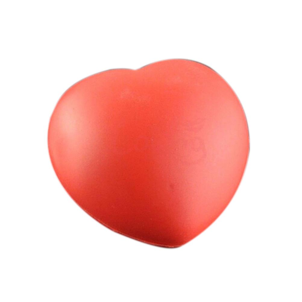 1 X Heart Shaped Exercise Stress Relief Squeeze Elastic Rubber Soft Foam Ball