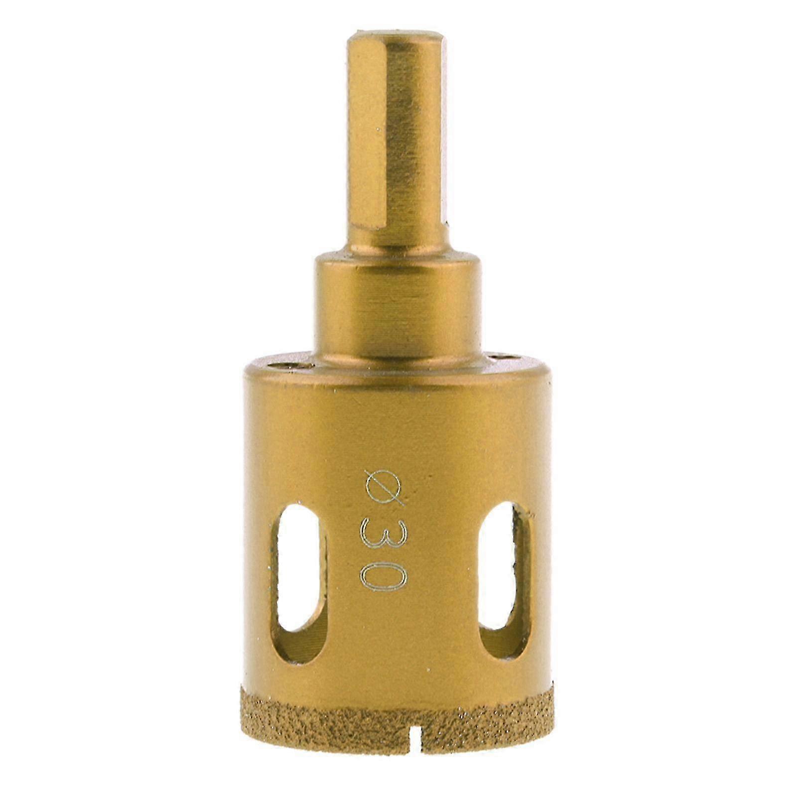 Diamond Drill Bit, Accessories DIY Tool Drill Bit Extractor Remover Tools for Pots Ceramics Bottles-size:Gold 30mm