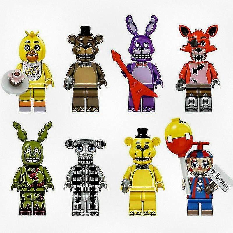 Five Nights at Freddyn 8-osainen minihahmosetti lasten leikkeihin ja keräilyesineisiin