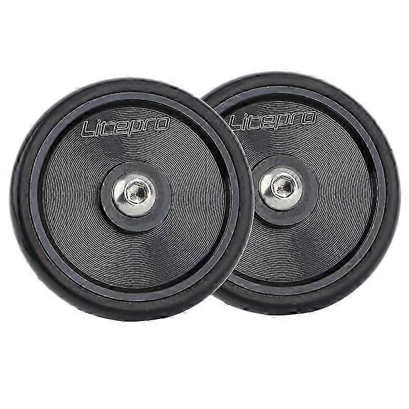 1 Pair Super 55mm Easywheel for Bicycle Accessories(Black)