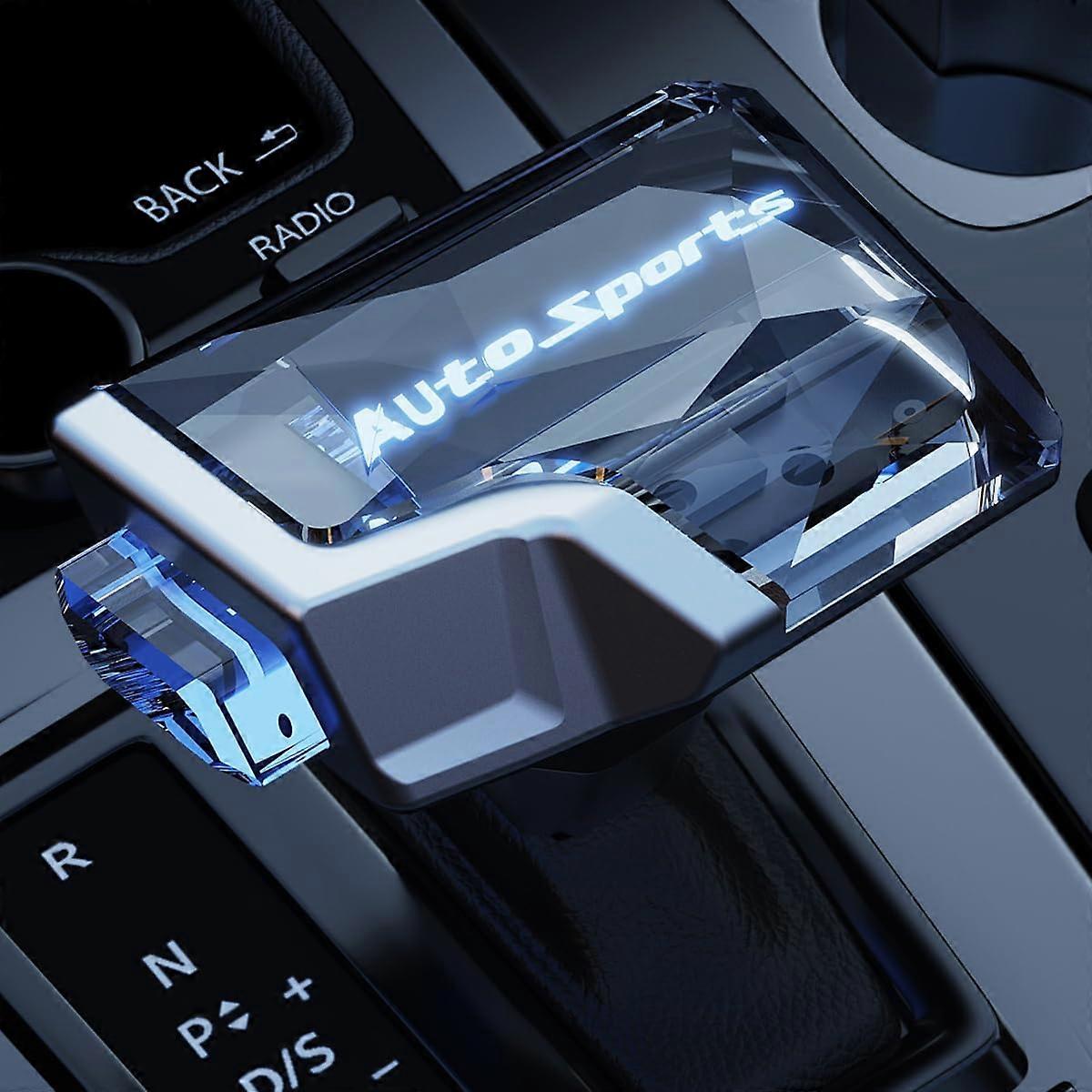 Universal Automatic Shift knob with Push Button CrystalCut Surface LED Illuminated