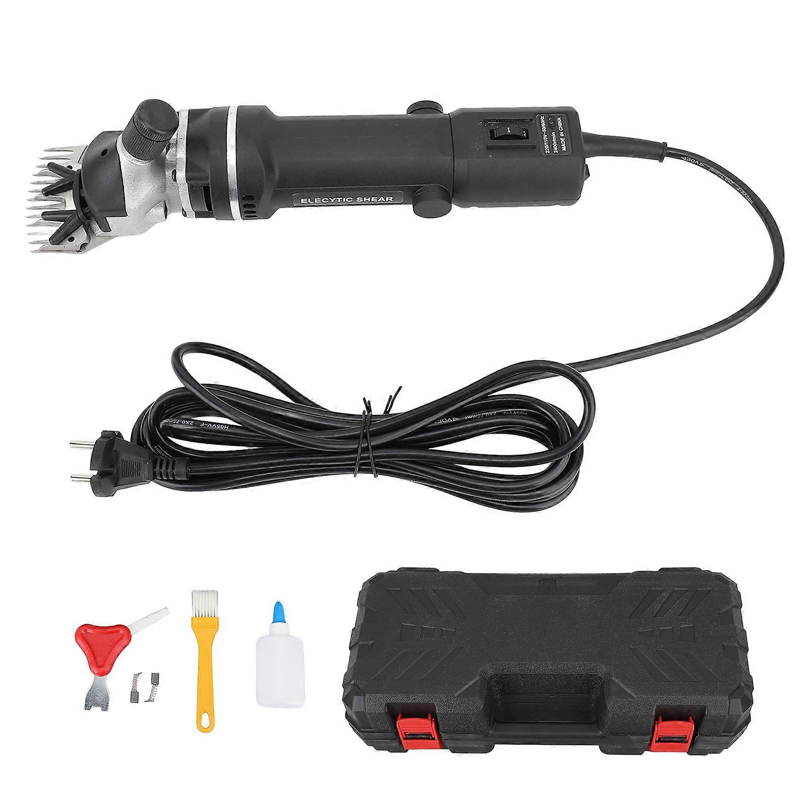 320W Electric Sheep Shears High Power Clippers Sheep Wool Trimmer Durable Steel Blades Adjustable Speed Lightweight Handle 220V for Sheep and Livestoc