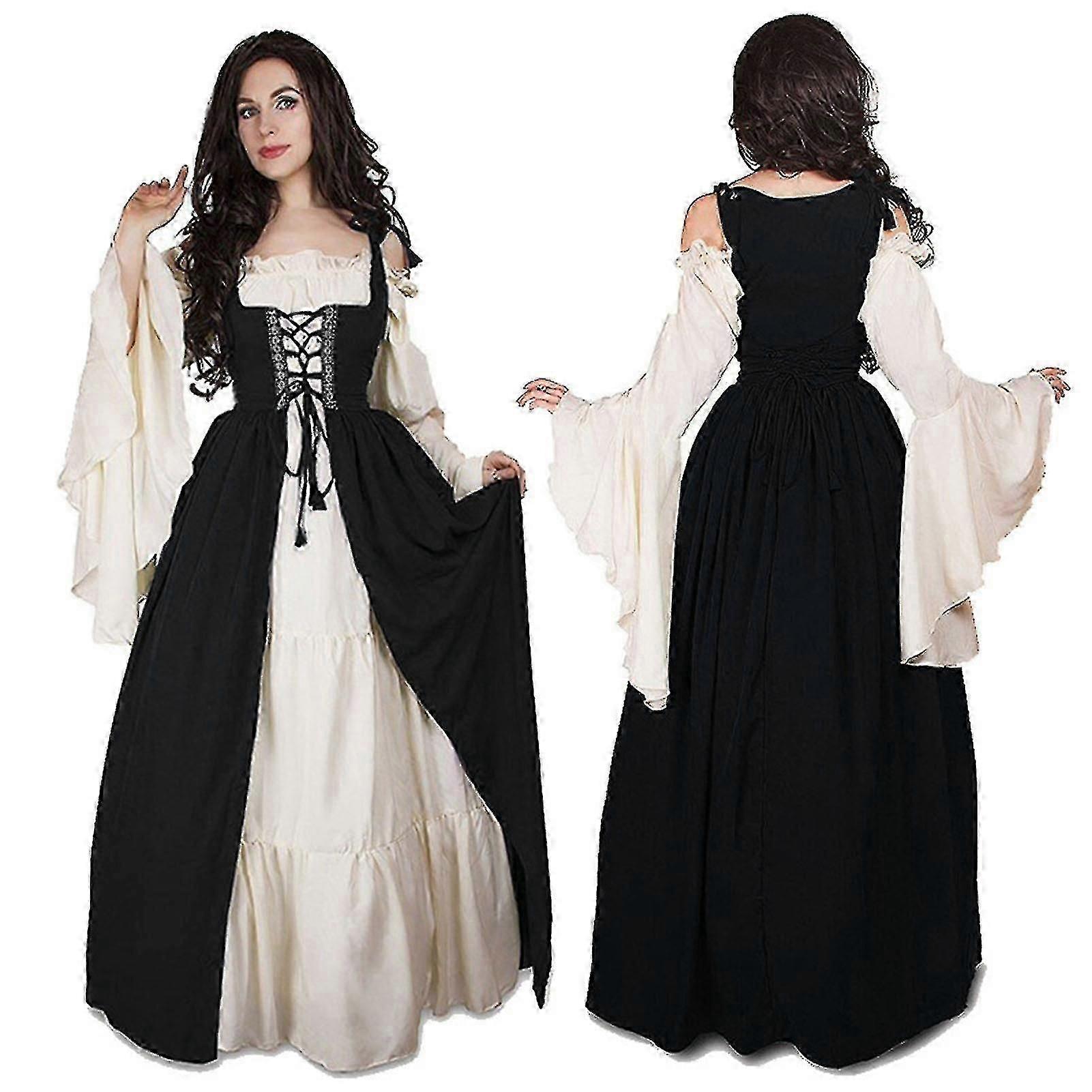 Women Cosplay Medieval Dress Vintage Performance Pirate Costume Irish Dress For Vacations Holiday Wear