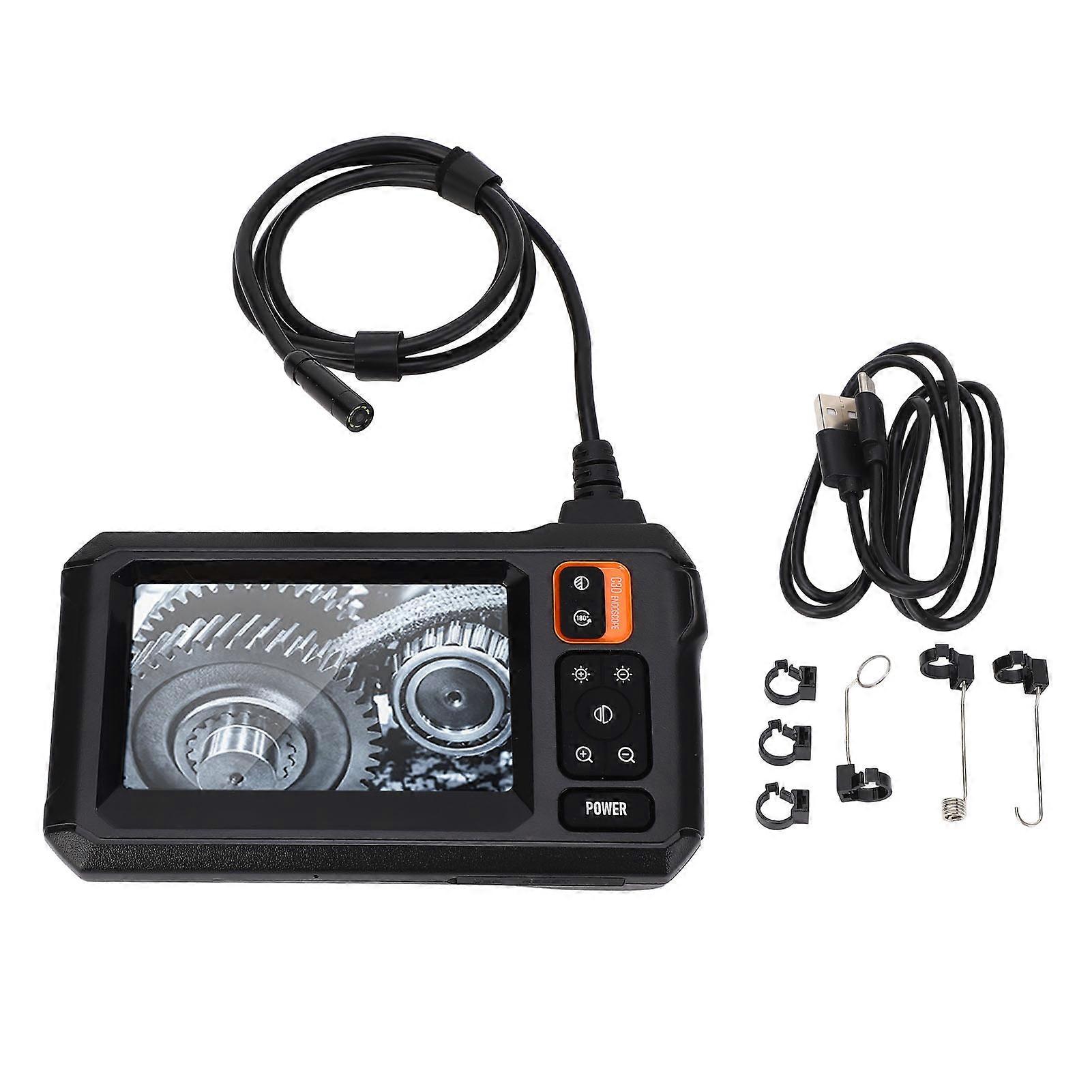 Endoscope Camera with Light 4.3inch IPS Screen 170 Degree Viewing Angle IP67 Waterproof HD Borescope Flexible Sewer Camera 1m/3.3ft