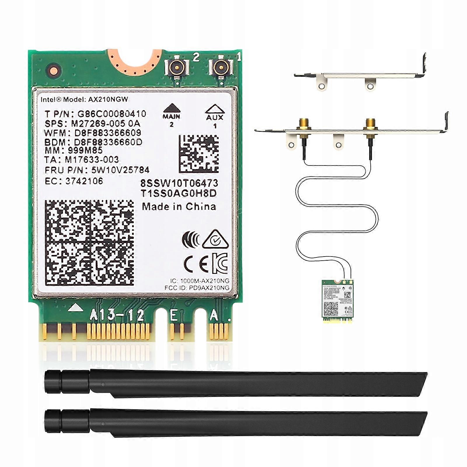 Network Card For Laptop Intel Wifi 6 6e Ax210 Bluetooth 5.3 5374mbps M.2