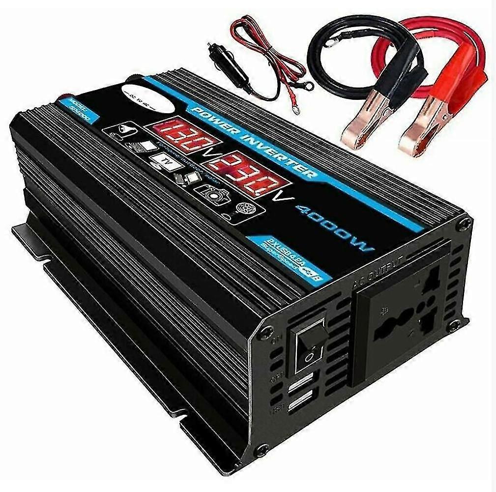 2024 12V 220V Pure Sine Wave Inverter 4000W Pure Sine Wave Inverter Transformer with Remote Controller and Two AC Outlets for RV Car Truck f  SZRH