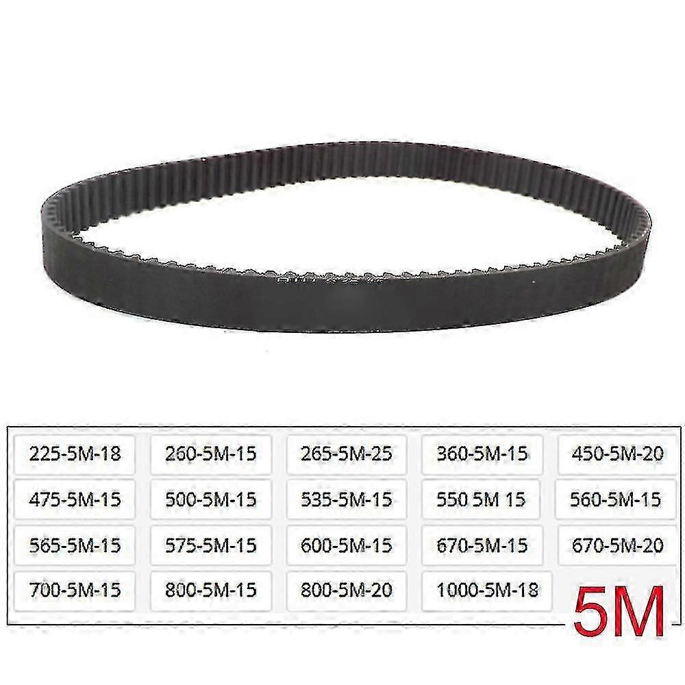 HTD 5M-15 Timing Belt 15mm/20mm Width for Various Lengths (225-1000mm)