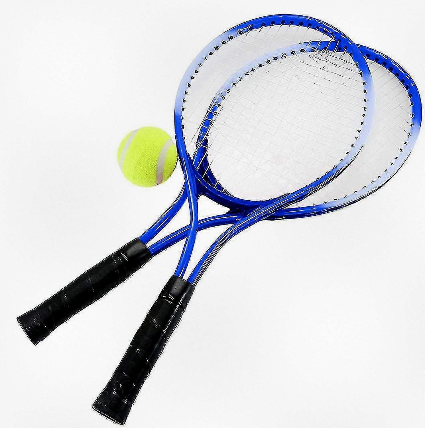Set of 2 Tennis Rackets with 1 Ball and Carry Bag, Perfect Starter Kit for Kids to Learn Tennis Skills and Have Fun